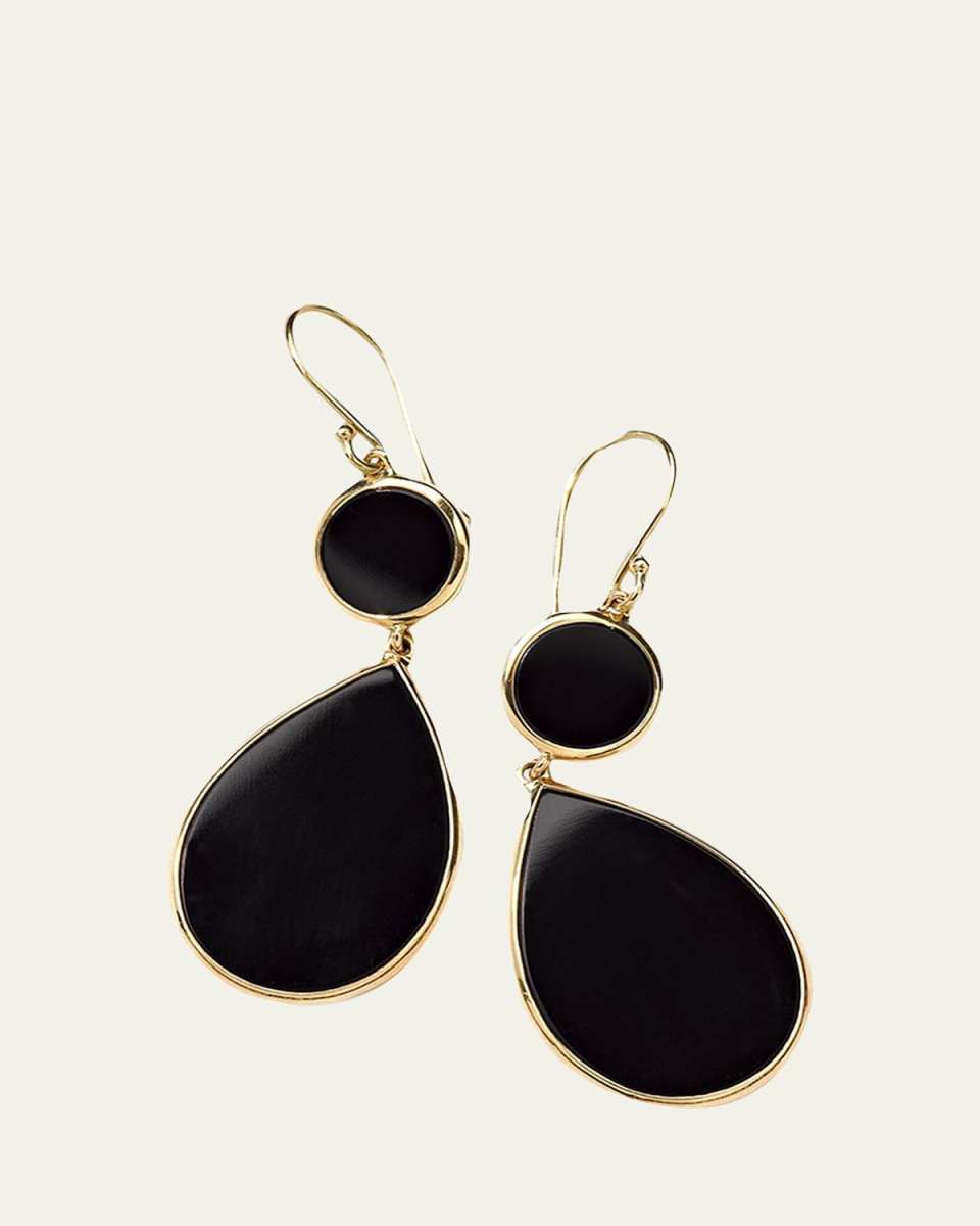 Double Drop Earrings in 18K Gold